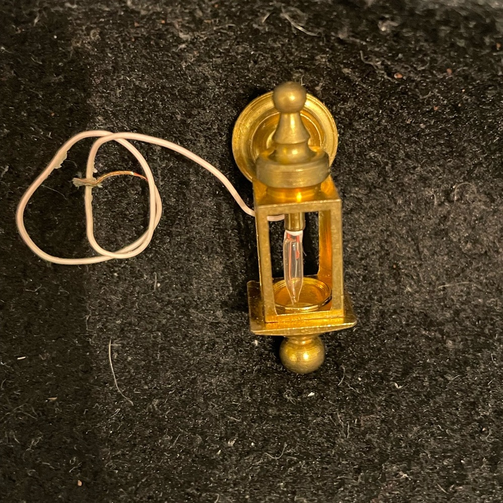 Vintage Dollhouse Brass Exterior Light